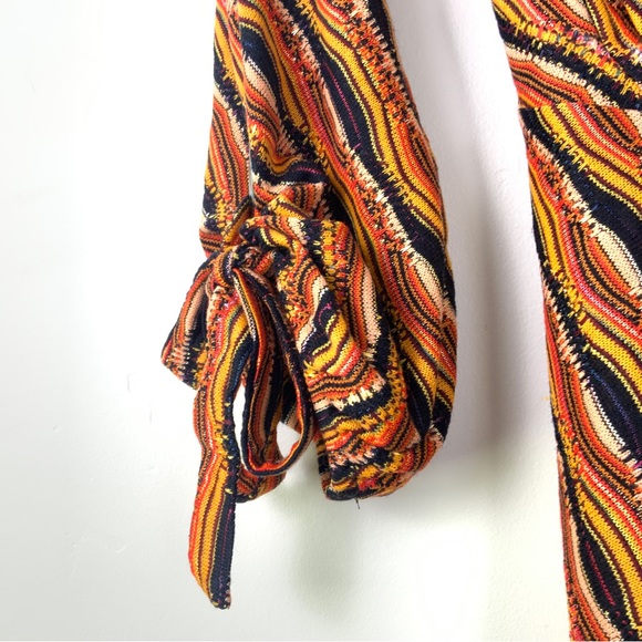 Eva Franco Flare Wrap Patterned Knit Dress Size 2 - Picture 5 of 12